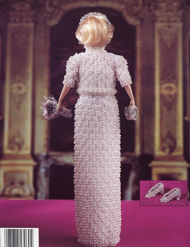 1986 Duchess Fergie Wedding Gown Paradise vol 7 Barbie Doll Crochet PATTERN NEW