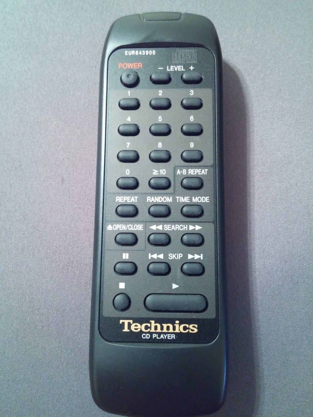 Technics EUR643900 Remote Control for CD Player System Vintage Exc