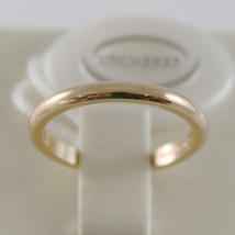 SOLID 18K YELLOW GOLD WEDDING BAND UNOAERRE RING 3 GRAMS MARRIAGE MADE IN ITALY image 1