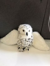 Folkmanis SNOWY OWL Hand Puppet Plush Rotating Head 23&quot; Wingspan EUC soft - $19.75