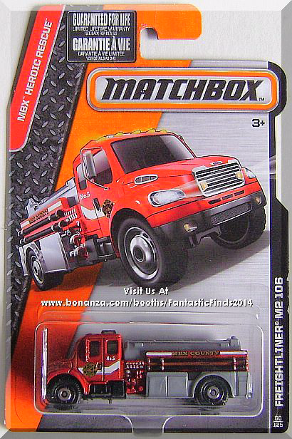 Matchbox Freightliner M2 106 Mbx Heroic Rescue 60125 2016 Red