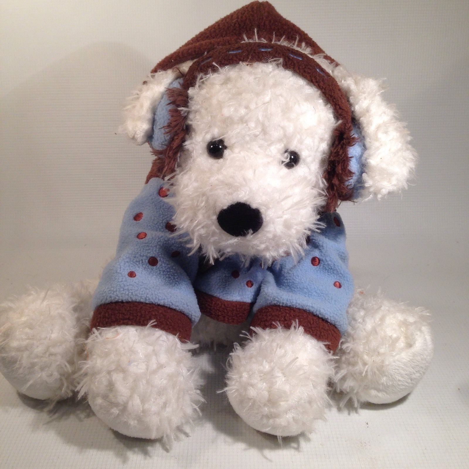 small white dog stuffed animal