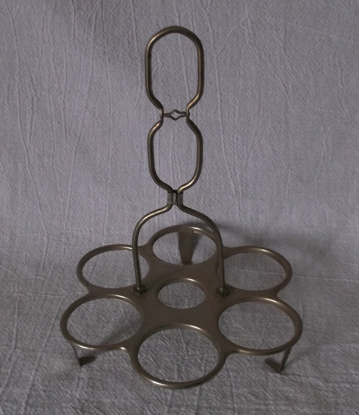 Vintage Egg Holder Metal Stand Holds 6 To 7 Eggs Poached Hard Boiled Other