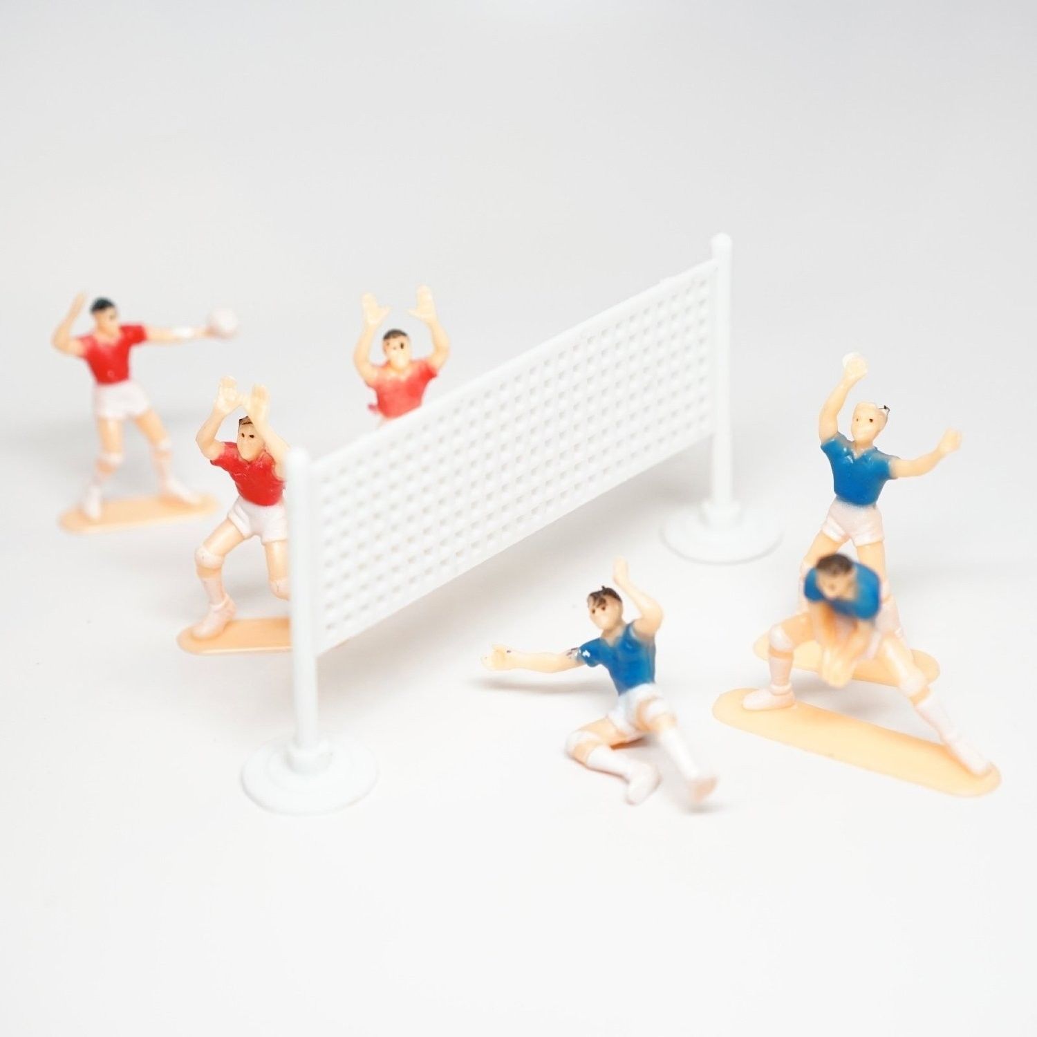 Volleyball Team Cake Topper 6 Players and Net Plastic - Candles & Cake ...