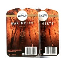 2 Packages Febreze 3 Oz Wood Amber Oud Cedar 8 Count Wax Melts