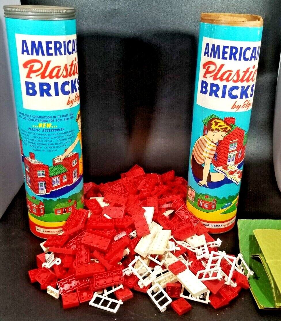 TUBES AMERICAN PLASTIC BRICKS BY ELGO Building Toy Complete Sets Packs