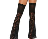 Flared Lace Leg Warmers Thigh High Bell Bottom Style Sheer Floral Black ... - $18.80