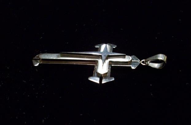 Invicta Jewelry Men's Stainless Steel Cross Pendant w/ Chain