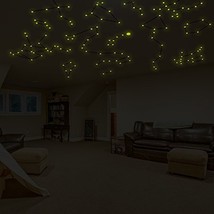 ( 118&quot; x 79&quot;) Glowing Vinyl Ceiling Decal Star Map with Color Lines / Gl... - $145.02