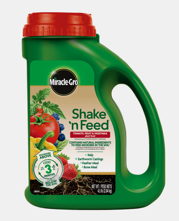 Miracle-Gro SHAKE N FEED 4.5 lb Granules TOMATO FRUIT VEGETABLE Food 10-10-10