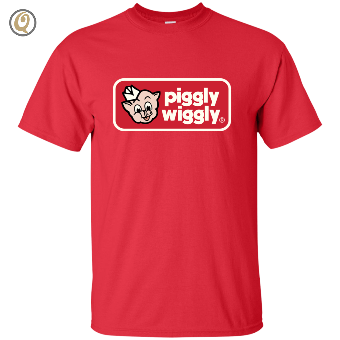 Piggly Wiggly, Pig, Funny, Cotton-T-Shirt - Red - T-Shirts, Tank Tops