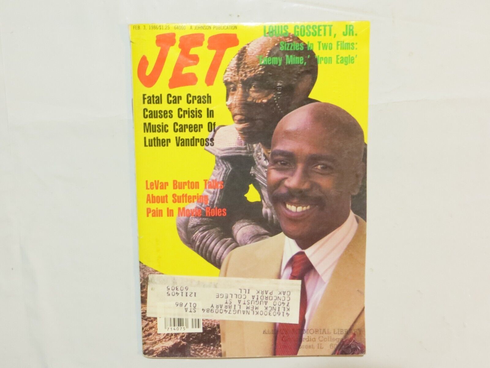 1986 February 3 Jet Magazine, Louis Gossett Jr., Levar Burton 9h 