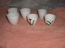 6 Vintage Coors Ceramics White Pharmaceutical Cooking Measuring Cups RARE - $54.45