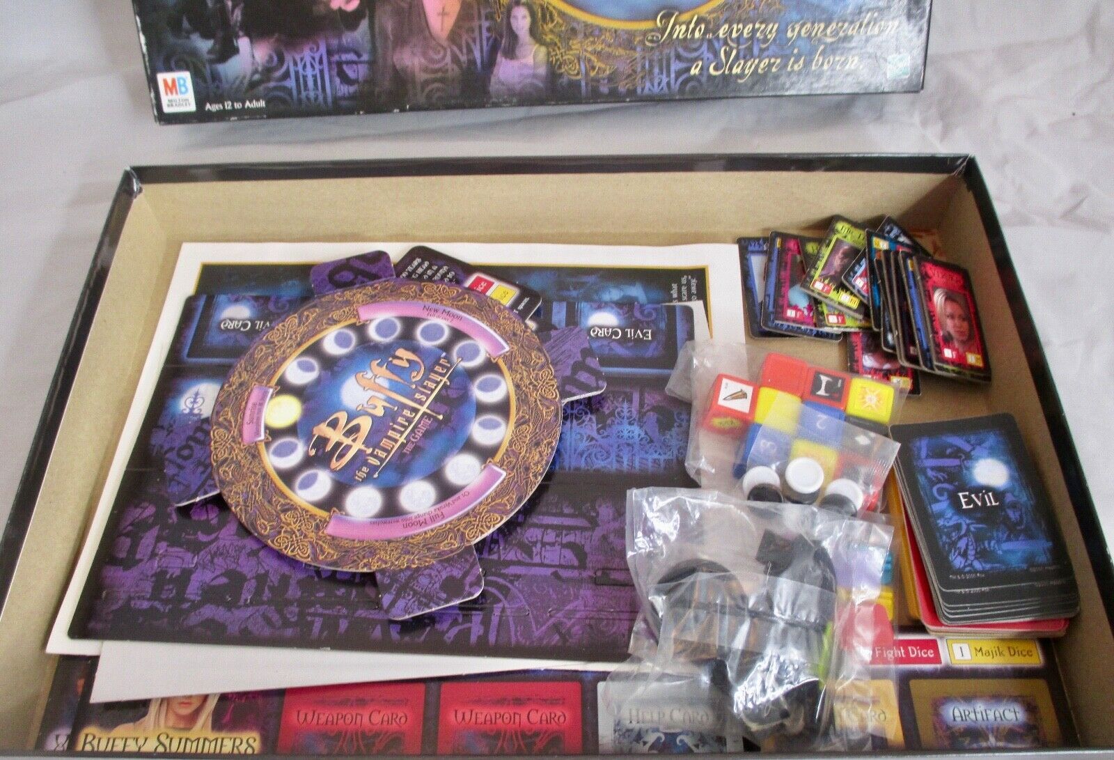 Buffy The Vampire Slayer Board Game Hasbro Milton Bradley 100 Complete Open Box Contemporary 