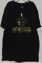 NFL Licensed New Orleans Saints Youth Large Black Gold Tee Shirt image 1