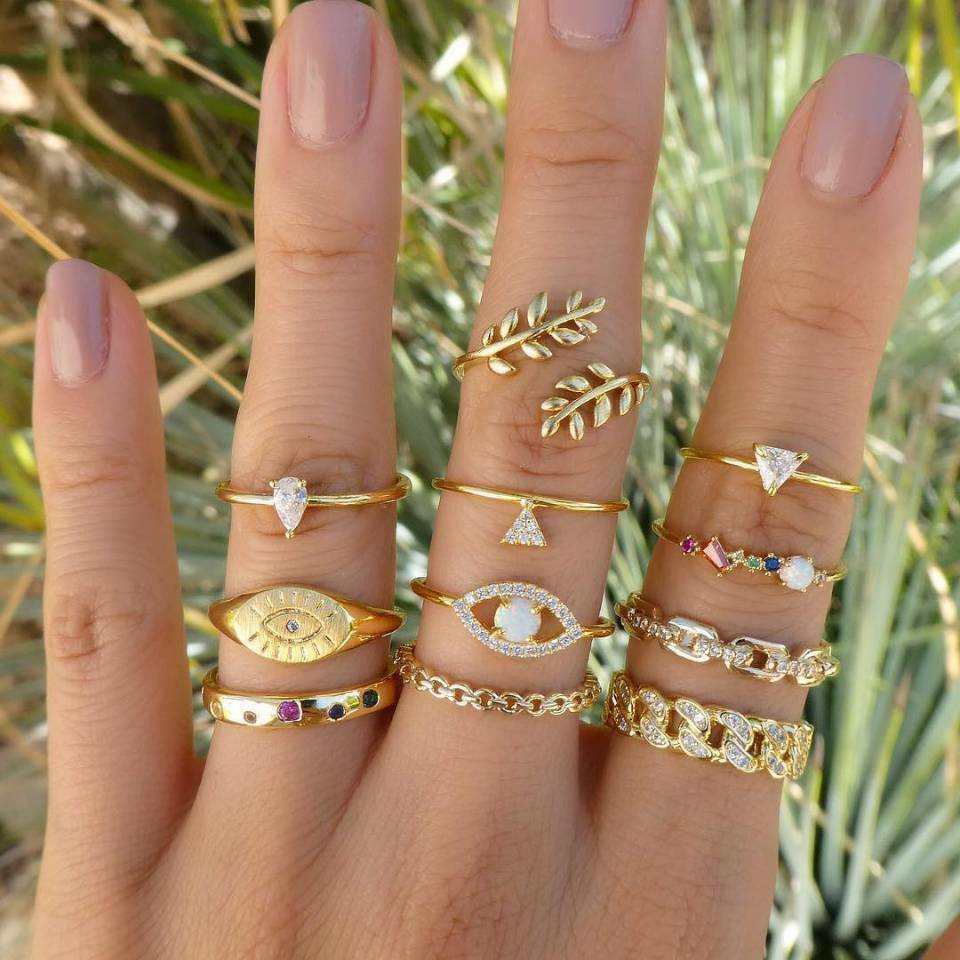 Vintage Bohemian Women Gold Midi Finger Ring Knuckle Rings Jewelry