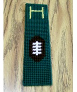Football Bookmark, Plastic Canvas, Handmade, Student Gift, Acrylic Yarn - $7.00