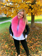 Arctic Fox Fur Stole 55' (140cm) Saga Furs Pink Fox Fur Boa Royal Collar Scarf image 3