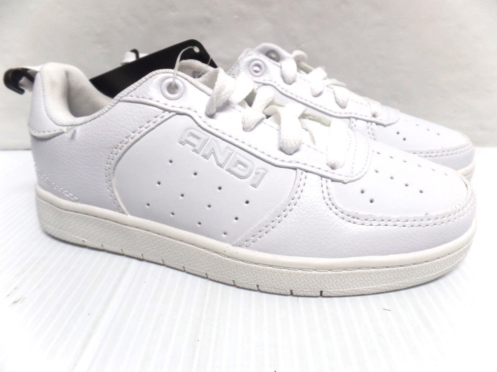 AND1 Boys Select Athletic Shoe, White, Youth size 5, 6 Boys' Shoes