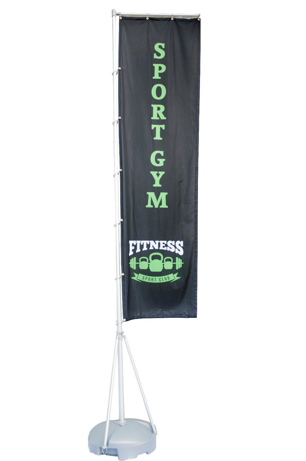 OPEN 15/' FLAG KIT w// Pole Mount Advertising Sign Feather Swooper Bow Banner