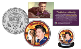Elvis Presley 1956 HOUND DOG Officially Licensed JFK Kennedy Half Dollar US Coin - $8.56