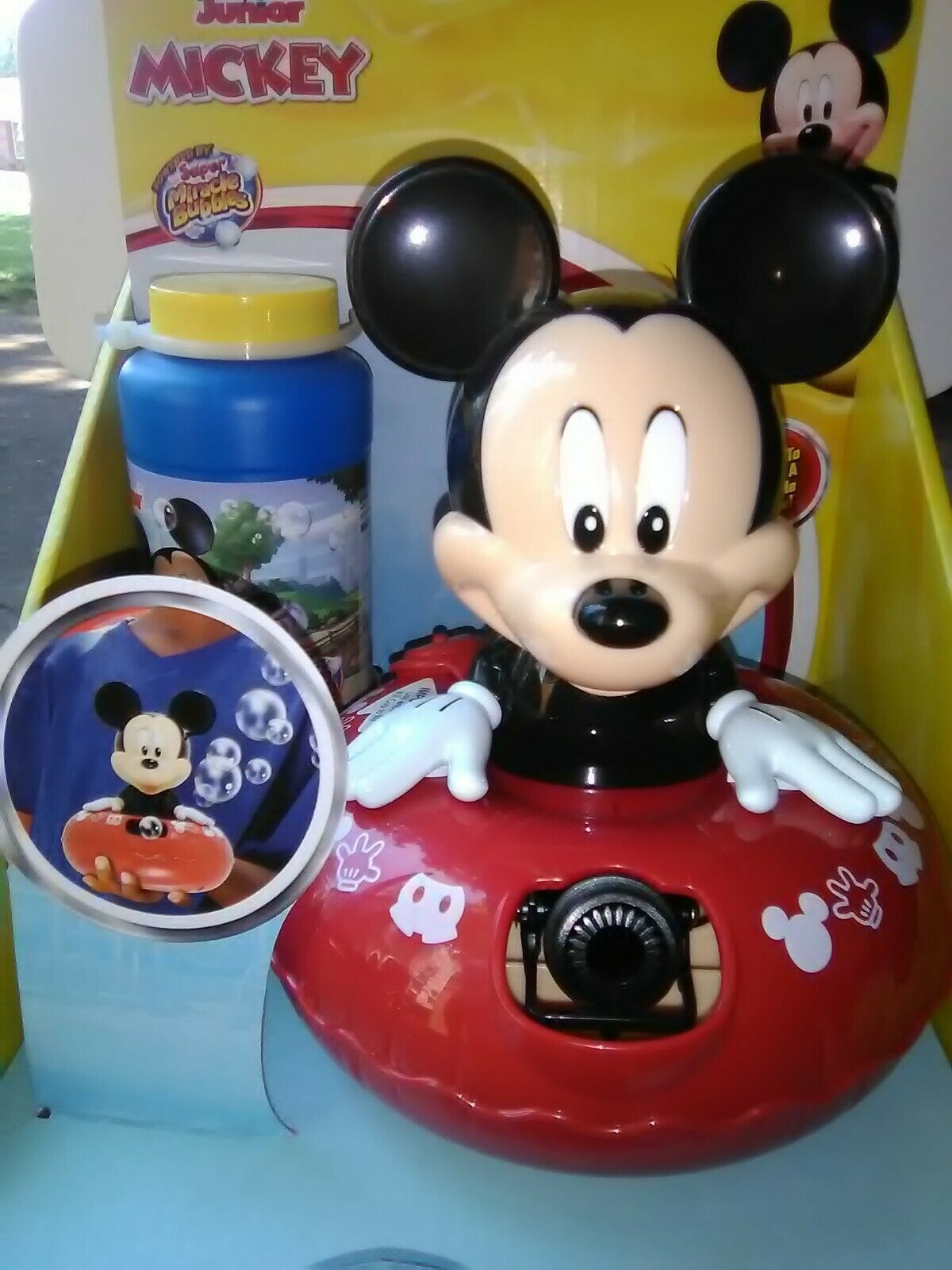 Disney Junior Mickey Mouse Bubble Maker Machine With Bubble Solution