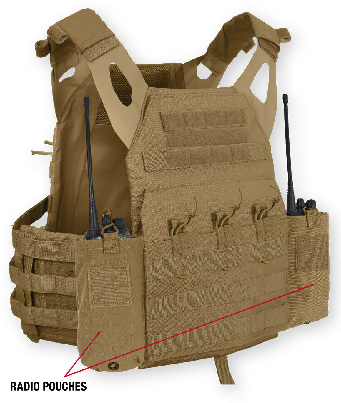 Radio Pouch Set for Side Tactical Lightweight Armor Plate Carrier Vest