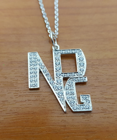 PREMIUM - NPG - With Cubic Zircornia - Symbol - 925 Silver - Handmade
