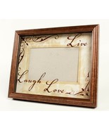 Shadow Box Frame for 4X6 Print Live Laugh Love Wood Easel Back - $5.89