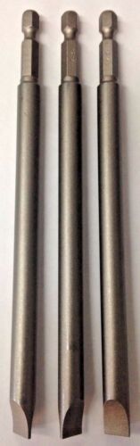 Bosch 2610001122 Slotted Power Screw Bits 12-14 x 6" Long 3 Pieces - $3.71