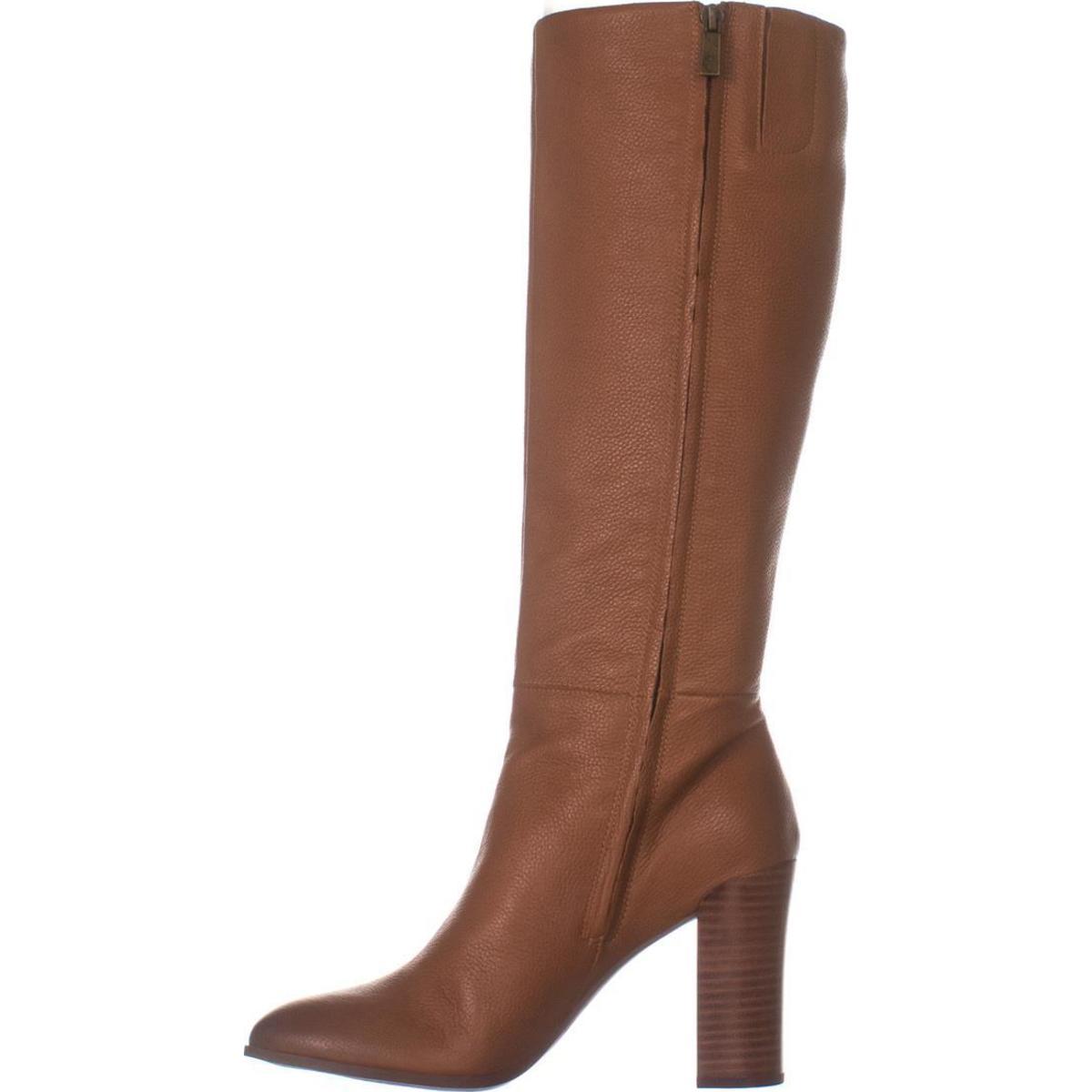 Kenneth Cole New York Justin Heeled Knee High Dress Boots 963, Cognac