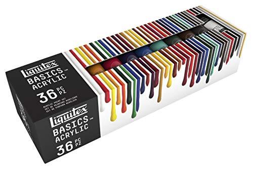 LIQUITEX Basics ACRYLICS Set 36 x 22ml, Assorted Colors, 3699360