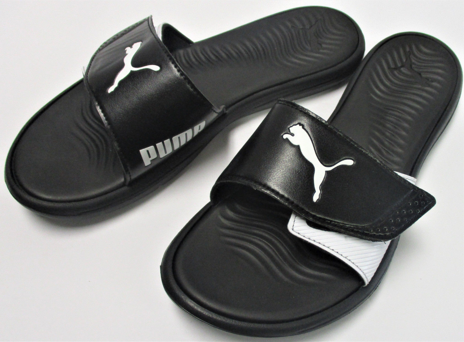 PUMA Womens' Adjustable Strap Surfcat Slide Sandals - Size 9 - Black ...