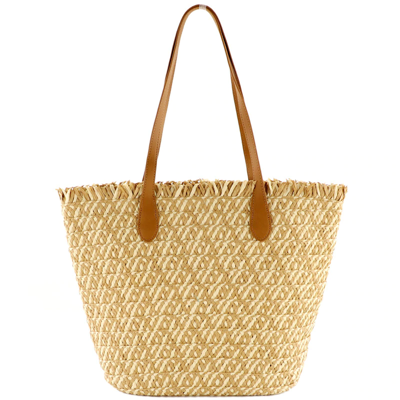 paper rope straw bag large-capacity woven bag Shoulder casual beach handbag