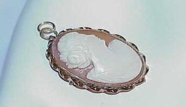 Beautiful Antique Victorian/Edwardian 10k Cameo Brooch Pendant For Necklace - $287.09
