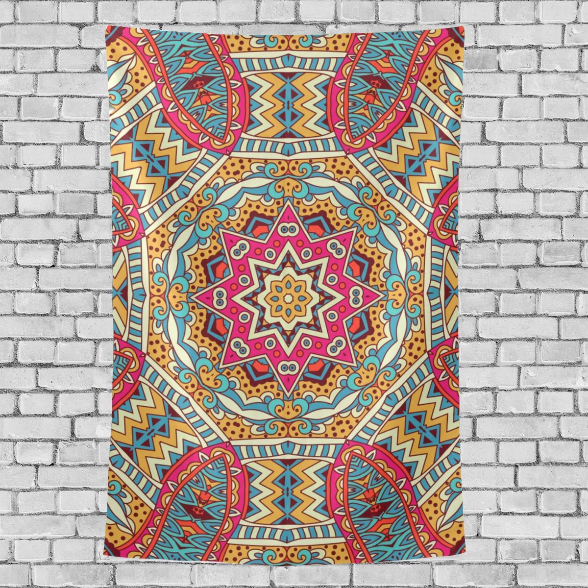 Bath Wall Decor Indian Tribal Ethnic Style Pattern Indoor Wall Decor