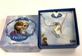 Disney Frozen Fine Jewelry Collection Ice Skate Pendant Necklace Silver plated - $19.79