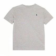 Polo Ralph Lauren Kid&#39;s Heather Grey - Navy Pony Round Neck S/S T-Shirt ... - $12.24