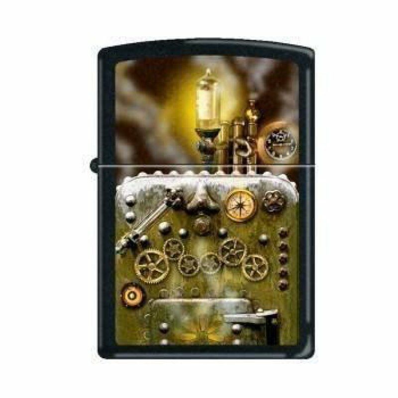 Primary image for Zippo Lighter - Steampunk Industrial Machinery Black Matte - 853224