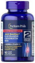 Puritans Pride Triple Strength Glucosamine Chondroitin MSM Joint Soother 90 Caps - $35.16