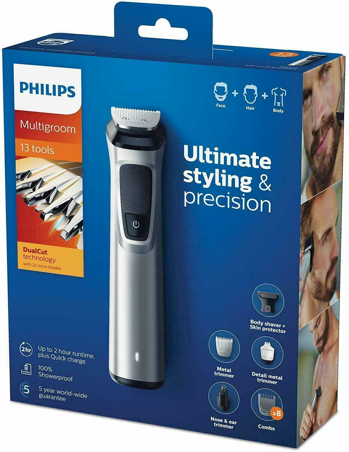 Philips MG7715/15 13-in -1 Face, Hair and Body Multigroomer Trimmer ...
