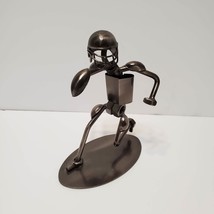Nuts &amp; Bolts Metal Football Player Statue, Sports Decor, Steampunk Man C... - $12.99