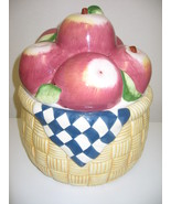 Certified International Apples In A Basket Cookie Jar by Susan Winget - $34.99