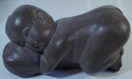Austin Sculpture Baby Buddah Child Pose Garden Art HEAVY - $39.59