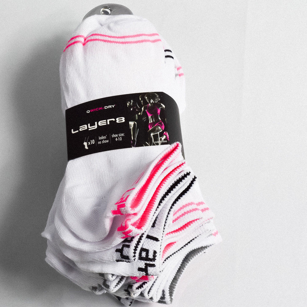 Layers 8 Women Ladies Athletic No Show Low Cut Ankle Socks Size 410