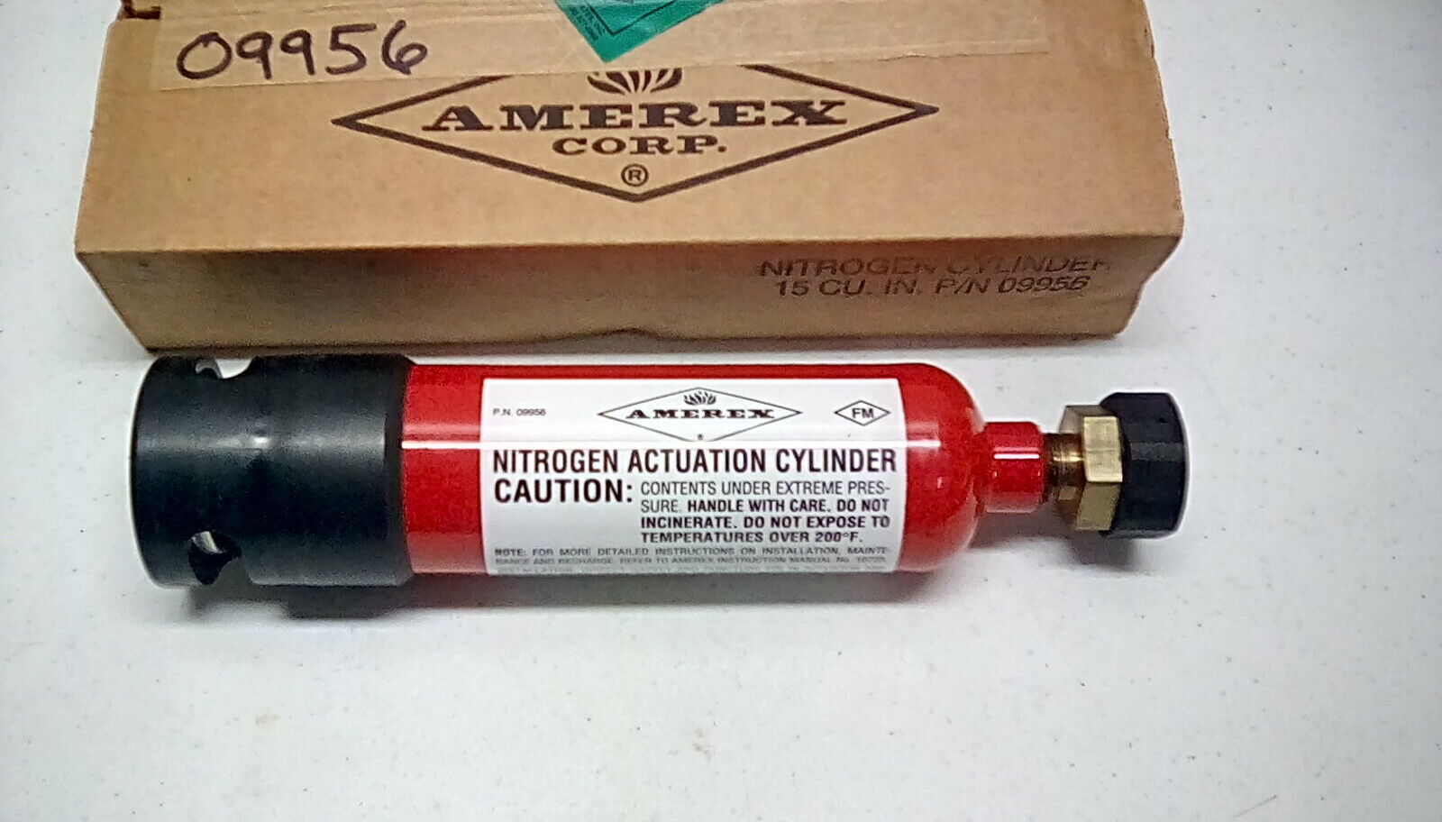 Amerex Nitrogen N2 Actuation Cylinder Bottle 09956 - Commercial Hood ...