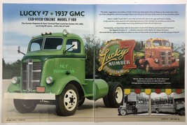*Print Ad Lucky #7 1937 GMC  F-18D Green 22 X 9 1/2 - $11.88