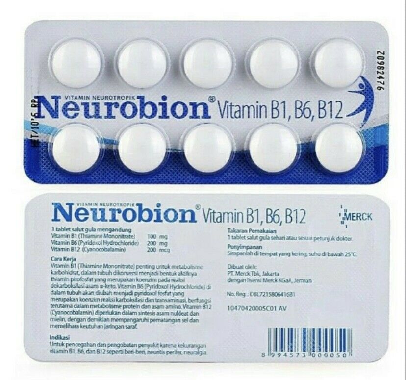 NEUROBION Vitamin B1,B6 & B12 Nerve Relief Numbness Tingling (60 pcs