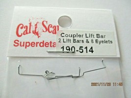 Cal Scale # 190-514 Coupler Lift Bar 2 Lift Bars & 8 Eyelets HO-Scale image 2