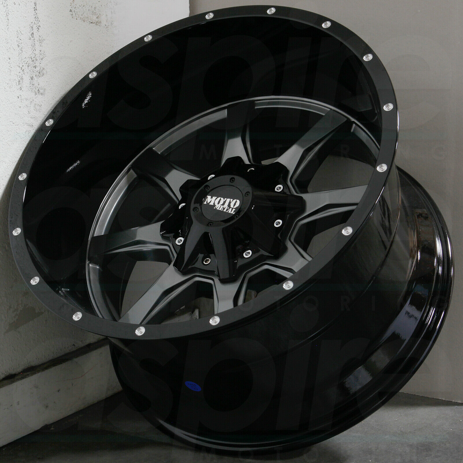 One 20x12 Moto Metal MO970 8x180 -44 Gunmetal Black Wheels Rims - Wheels